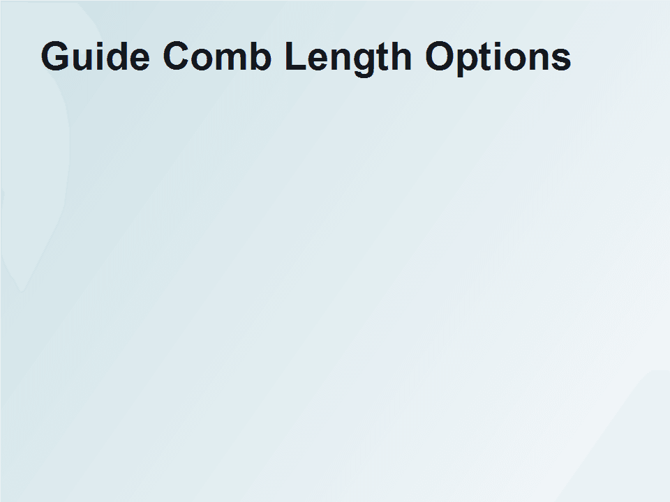 Body trimmer guide comb length comparison for private label accessory sets