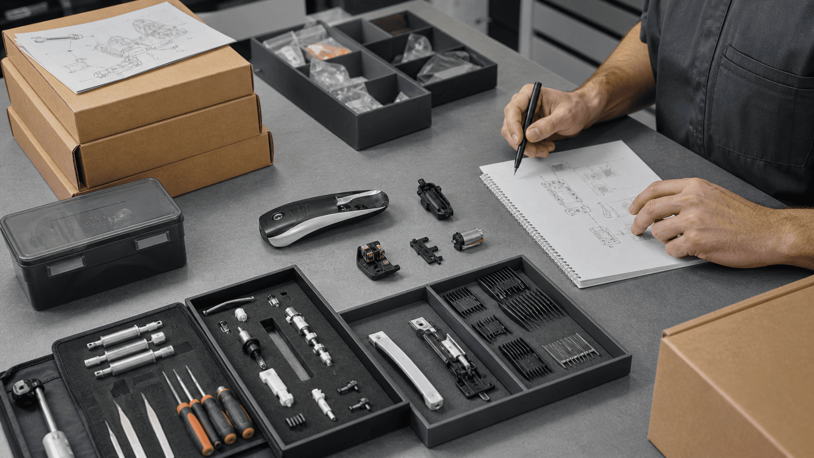 After-sales service planning with spare-part and technical-support materials