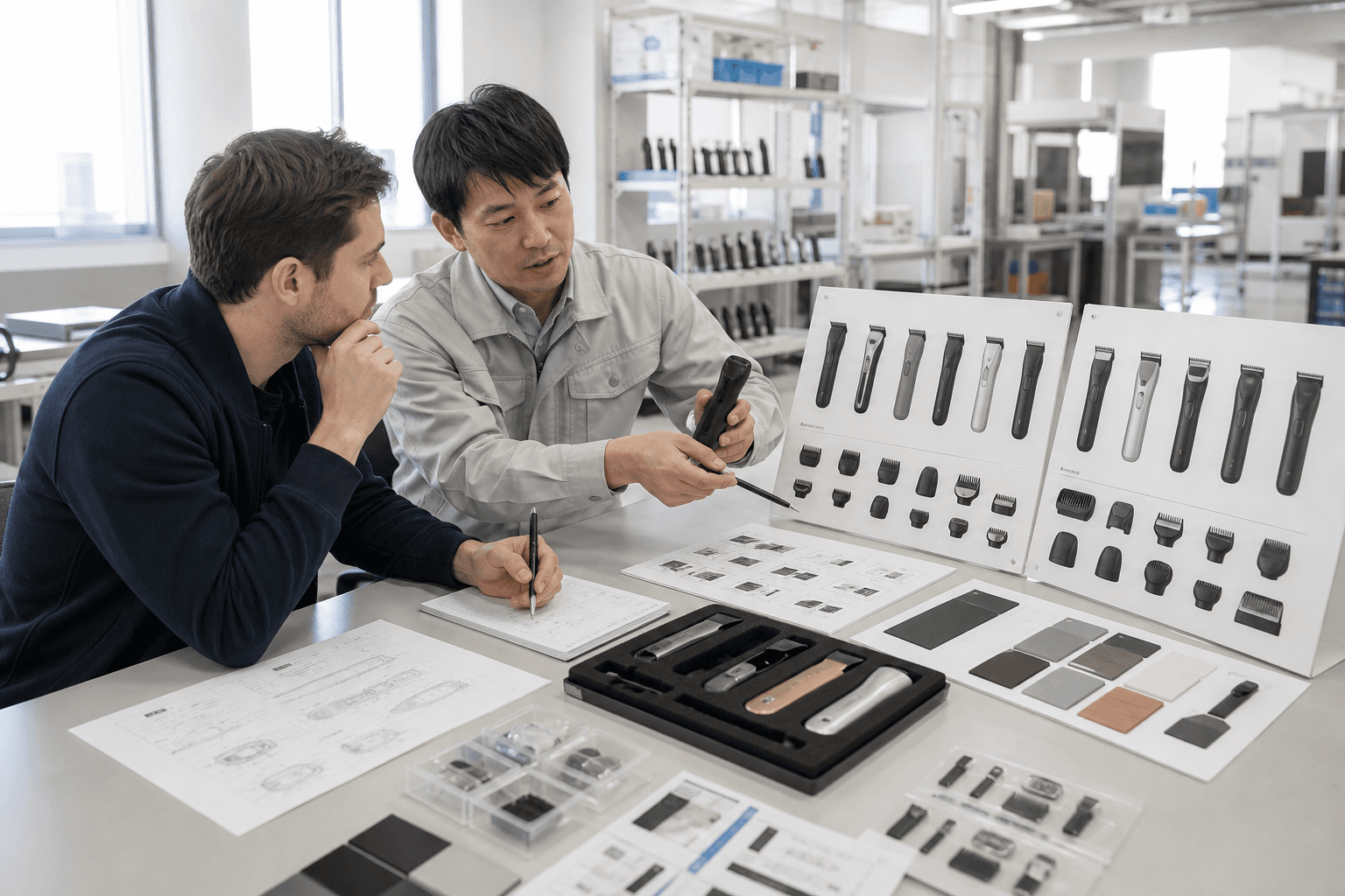 comprador and manufacturer comparing practical OEM plataforma directions