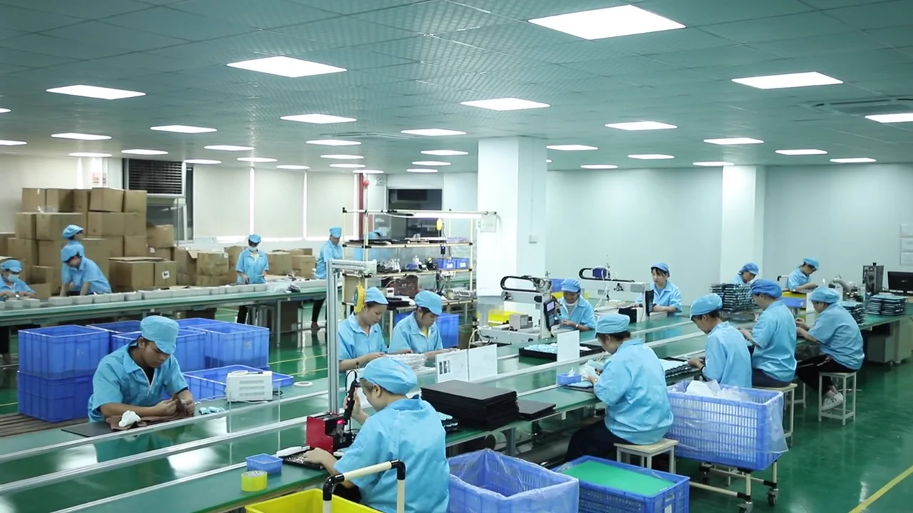 AIMEI multi-line production capacity shown in original factory footage.