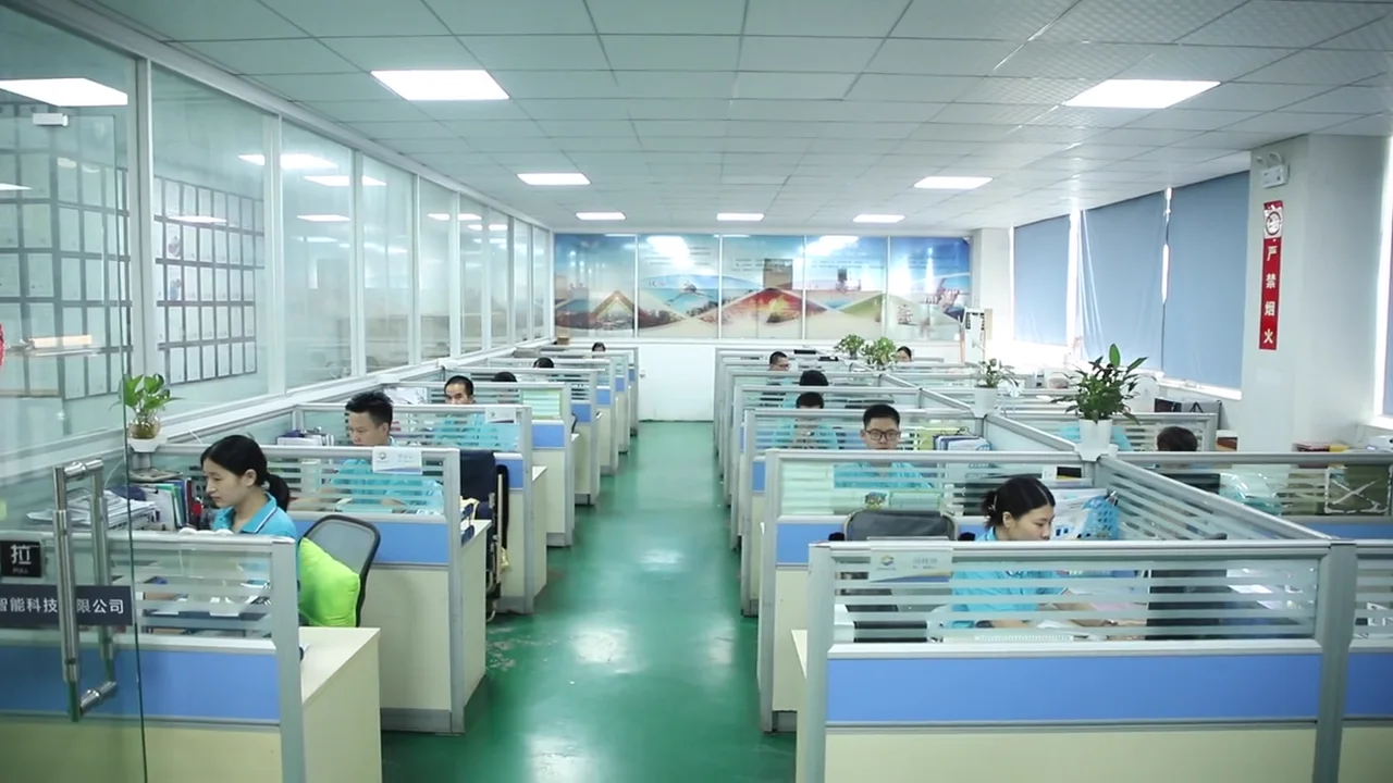 AIMEI engineering office workspace shown in original factory footage.