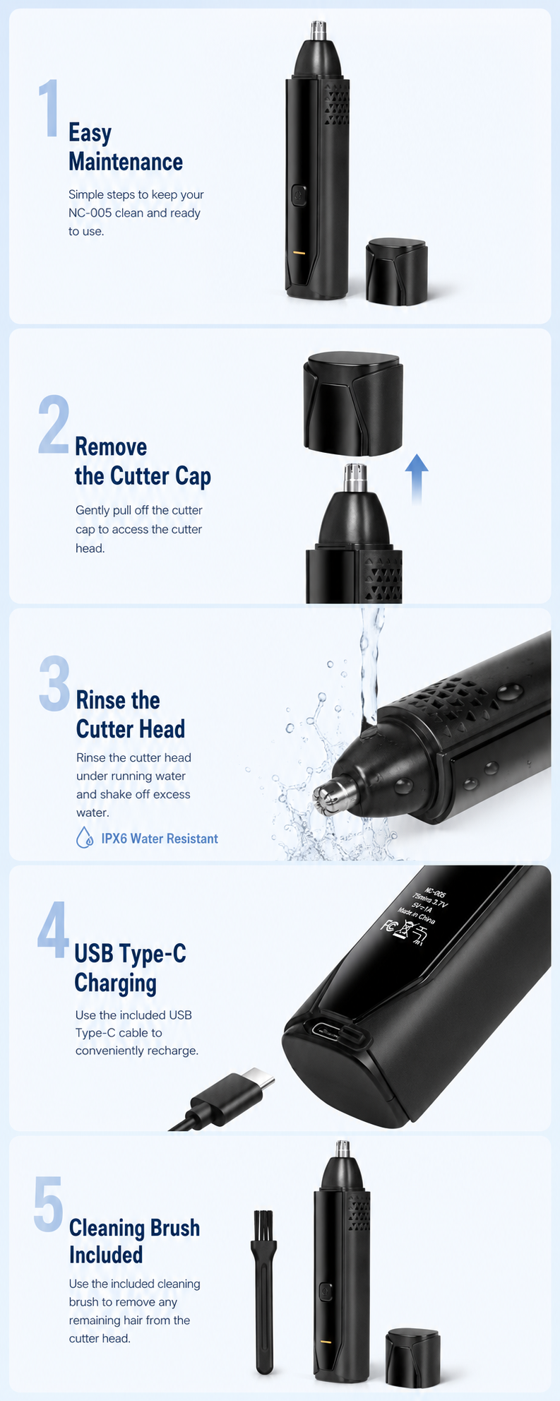 NC-005 nose trimmer OEM detail image 1