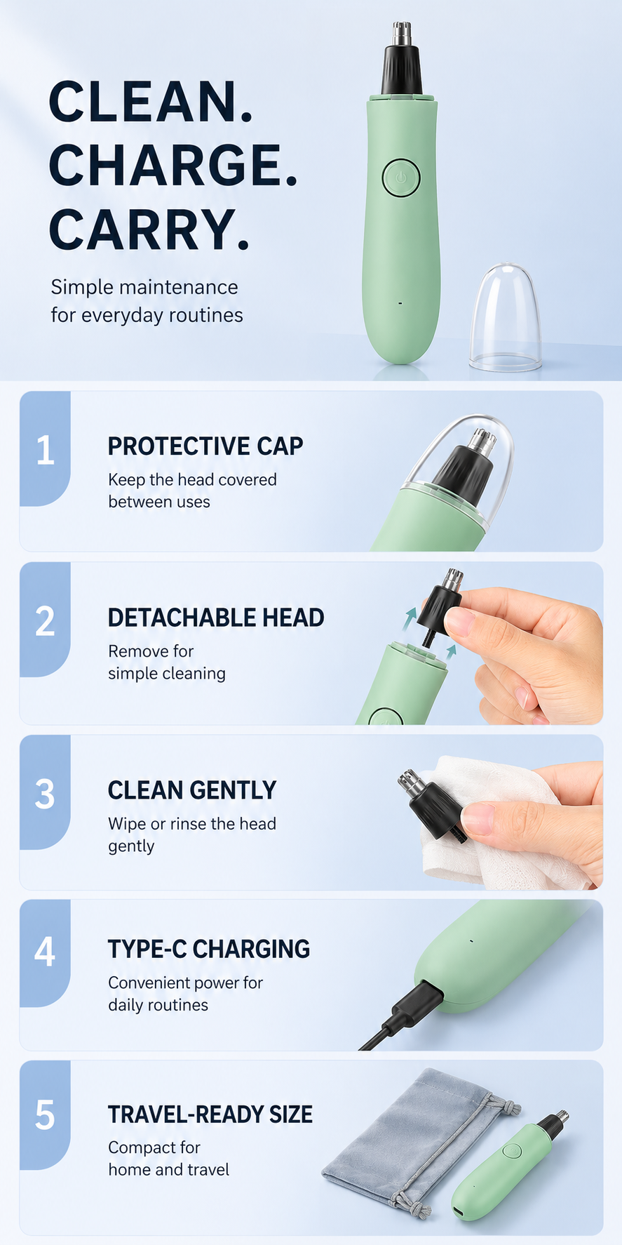 NC-007 nose trimmer OEM detail image 3